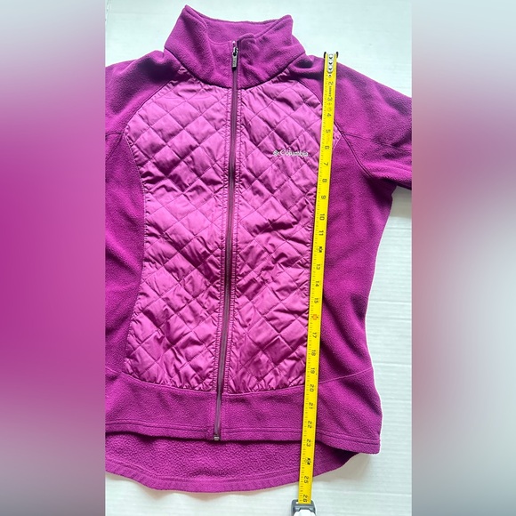 Columbia Size M Women’s Wine Full Zip Stand Collar Pocket Insulated Jacket - Picture 6 of 9